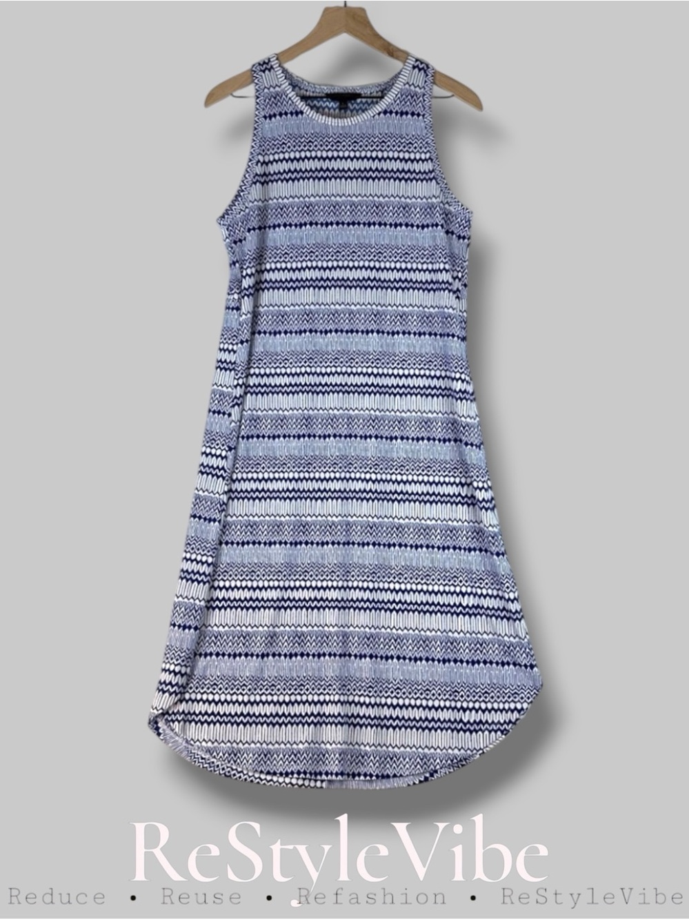 BANANA REPUBLIC Women’s Size L Dress Sleeveless Tank MIDI Stretch Boho NWT NEW